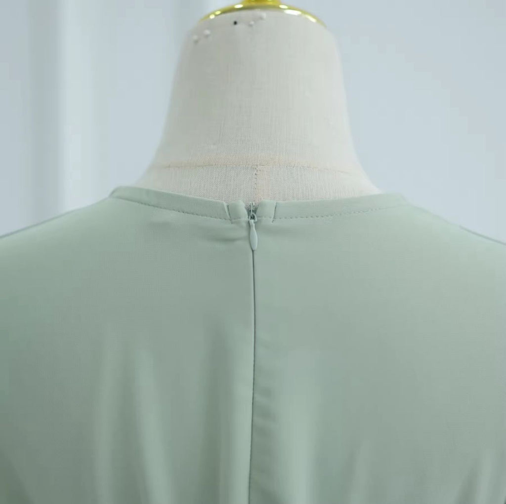 Women’s One Piece Casual Nida Abayas with Pockets + Belt