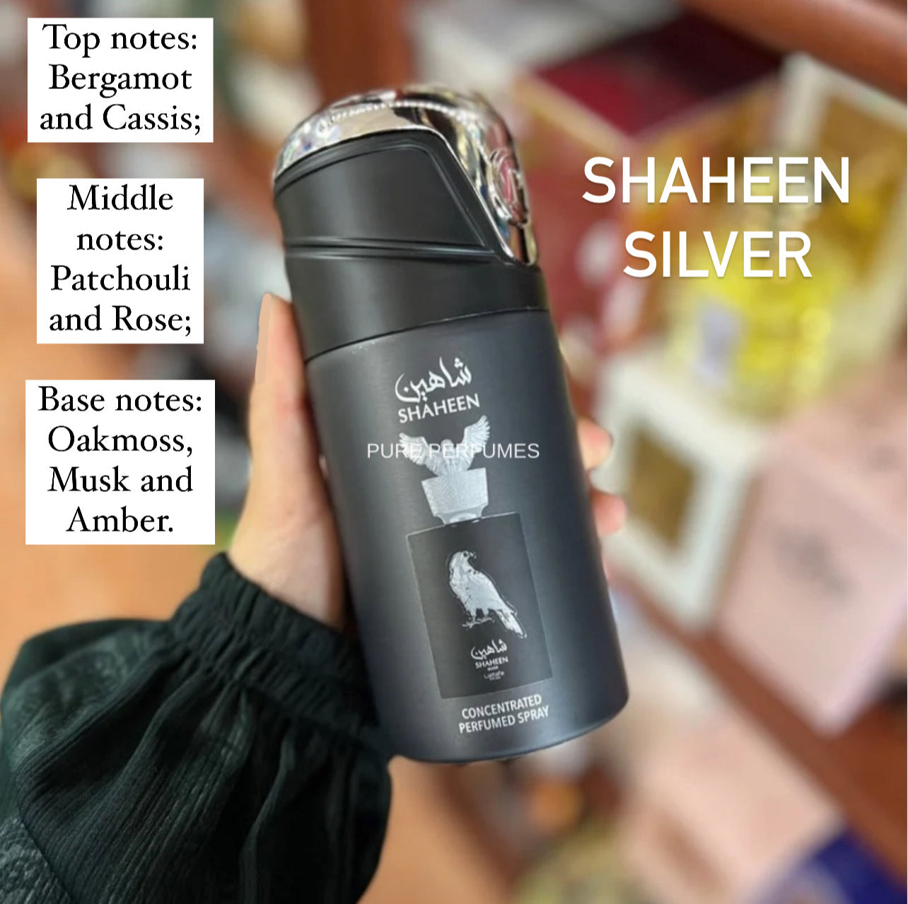 Lattafa Shaheen Silver Perfume Spray – 250ml | Fresh, Woody & Elegant Fragrance