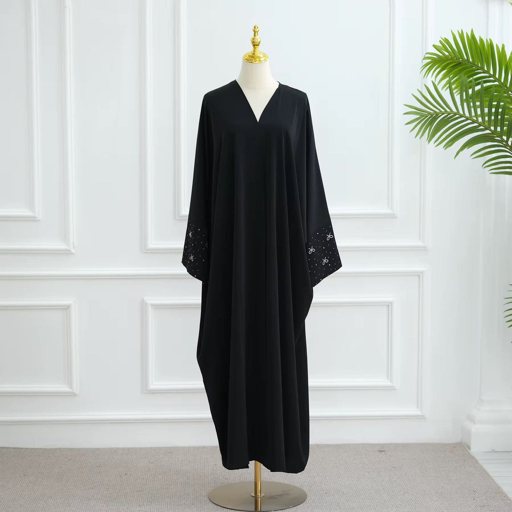 Women’s Bow Design Butterfly Open Abaya - 4 colors