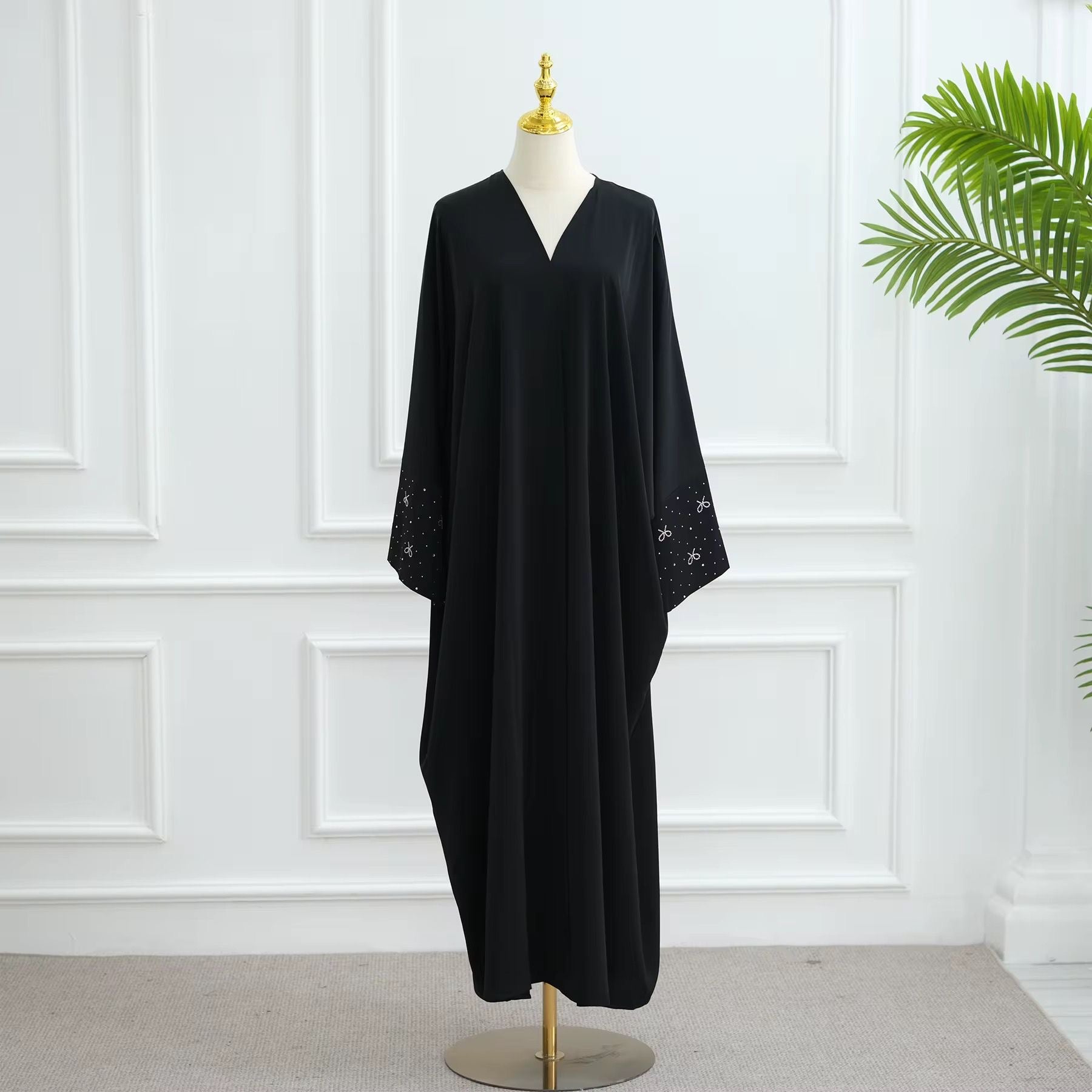 Women’s Bow Design Butterfly Open Abaya - 4 colors