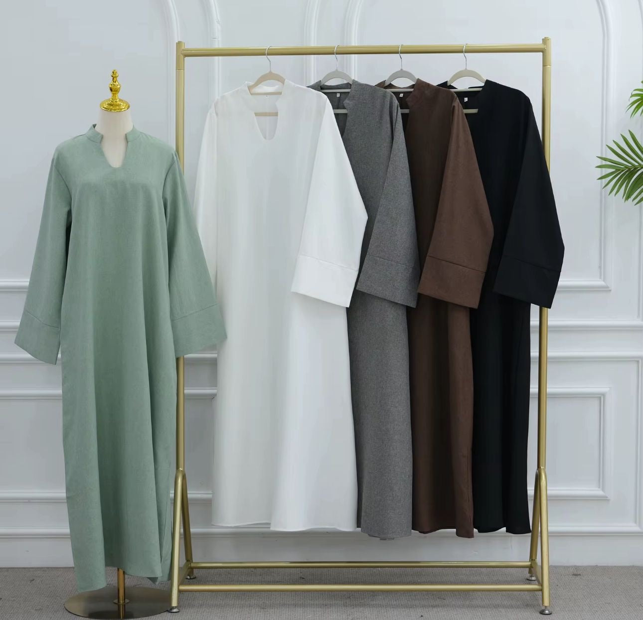 Women’s One Piece Everyday Abaya with Pockets - 4 colors