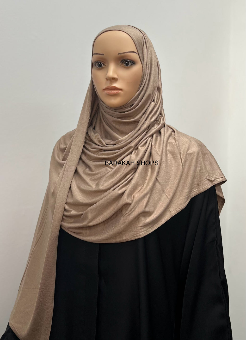 Large Instant Jersey Hijab - Khaki