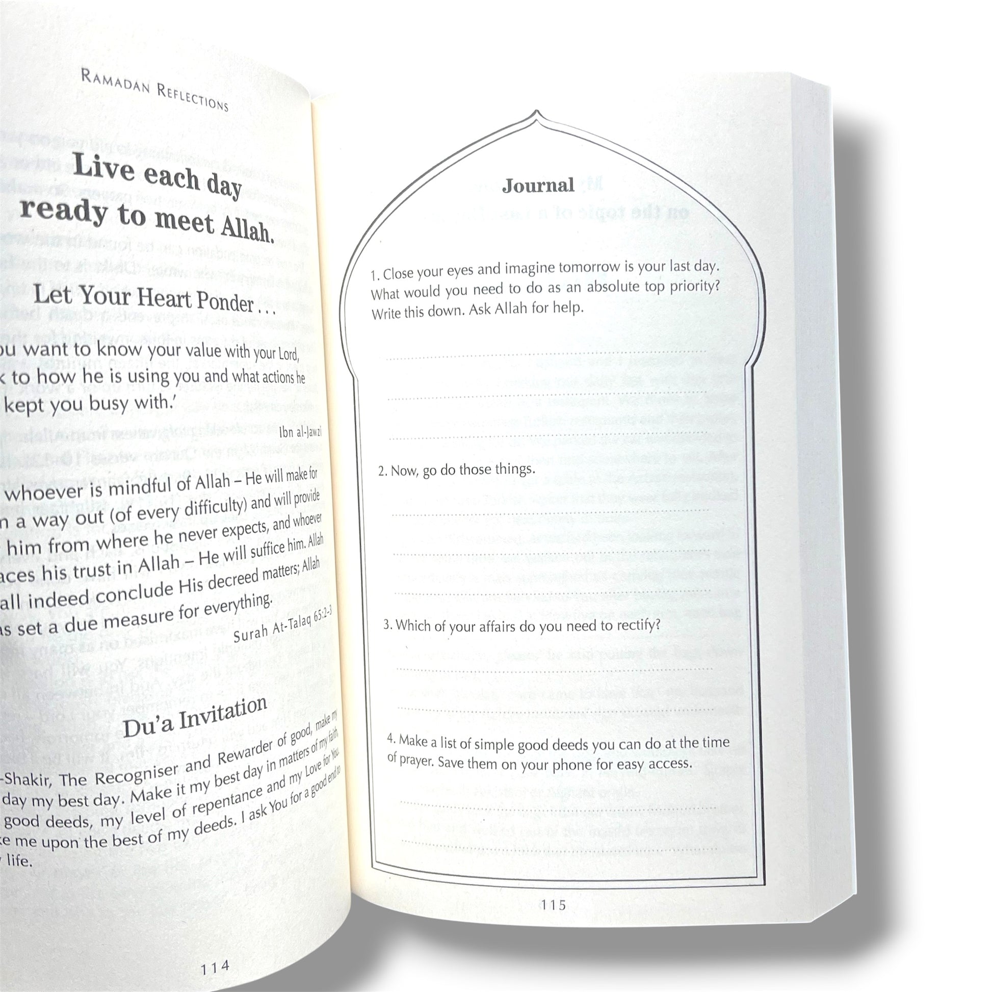 Ramadan Reflections - A Guided Journal - 30 Days of Healing from the Past, journeying with presence and looking ahead to an Akhirah-Focused Future