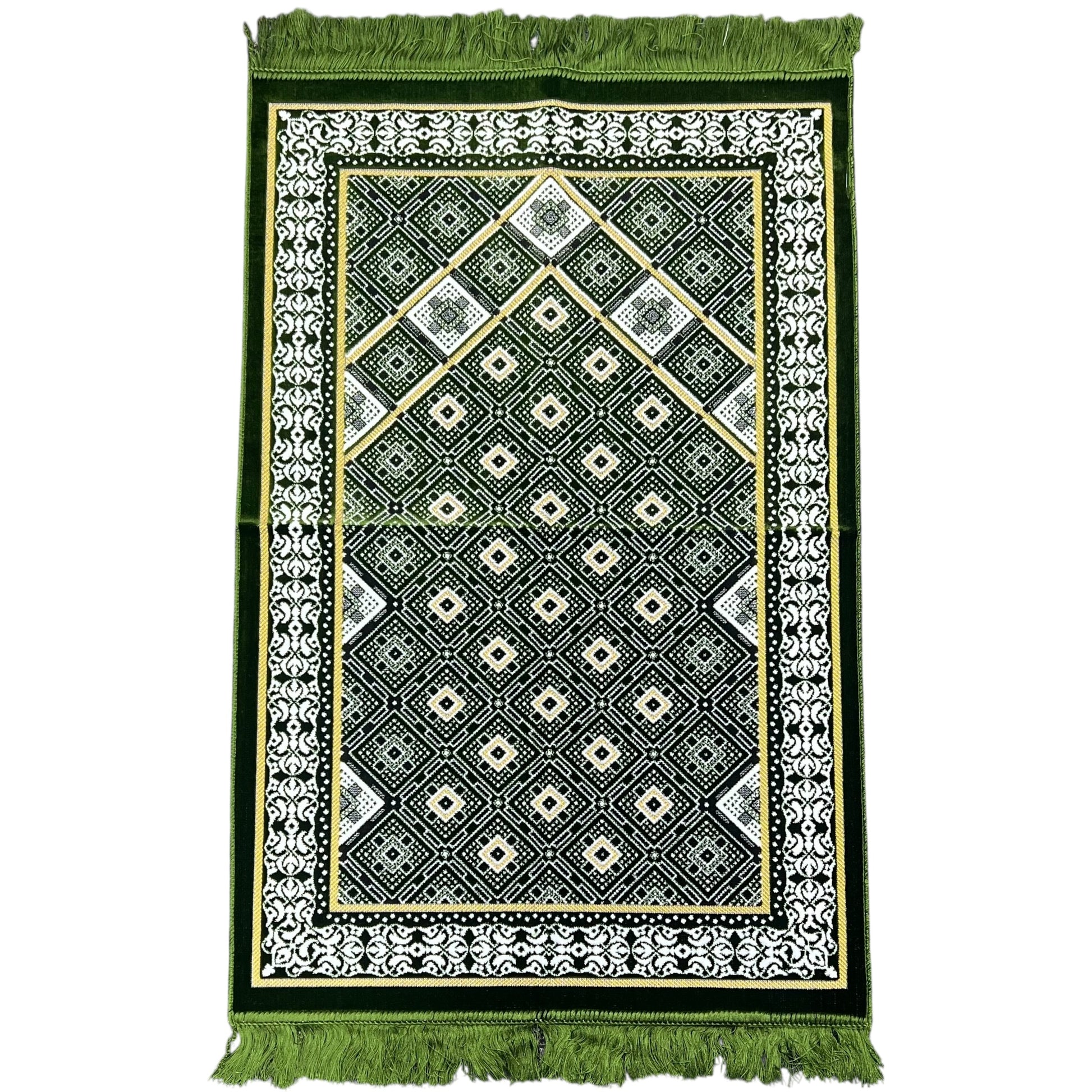 Single Person Prayer Rug - Light Green Full Design