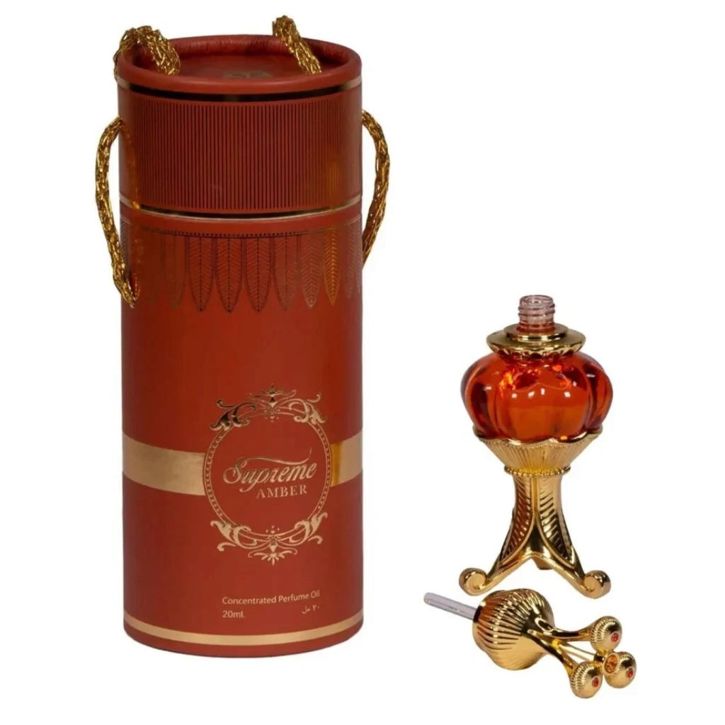 Afnan Supreme Amber Oil 20mL Concentrated Perfume Bait Al Bakhoor New Sealed Box