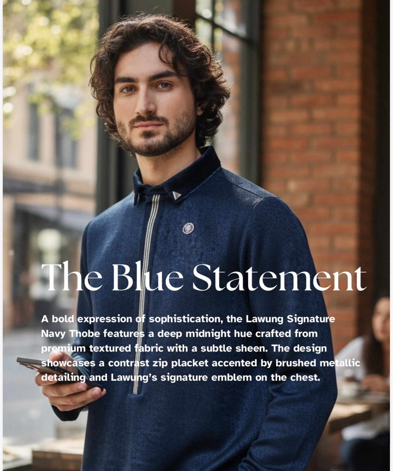 Mens Luxury Thobe AL AMEER - The Blue Statement