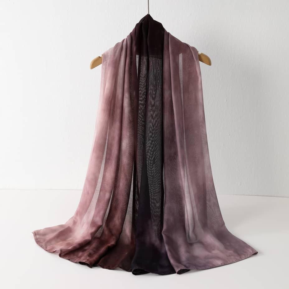 Printed Modal Hijab –  Mauve Space | Premium Modal | Soft Non-Slip Modest Hijab