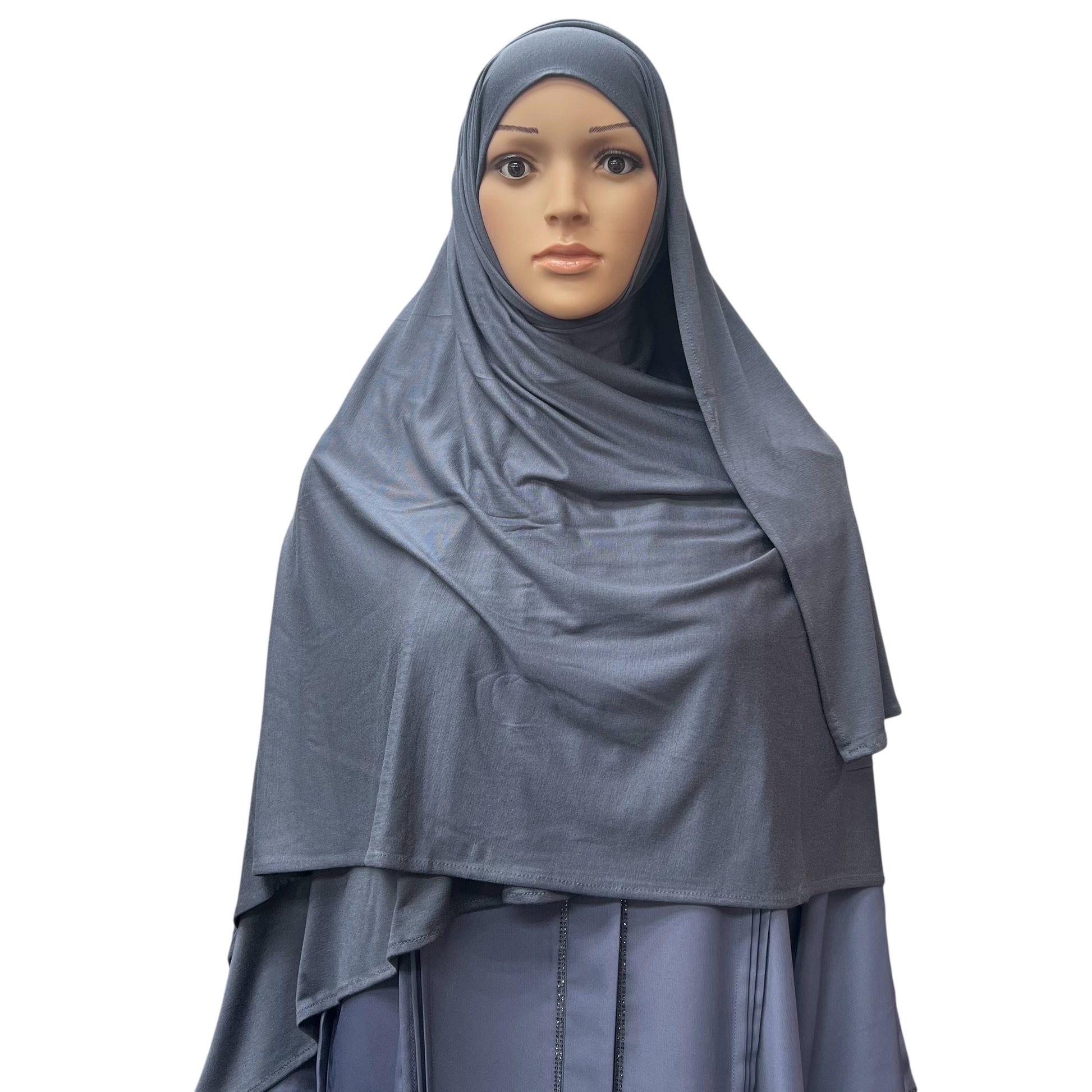 Large Jersey Hijab - Dark Gray