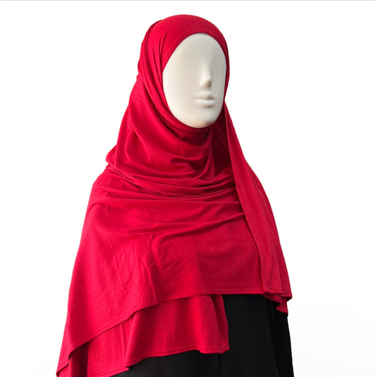 Large Jersey Hijab - Red