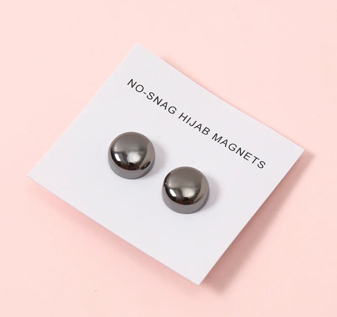 2 Pair Magnet Hijab Pins - Black Metallic