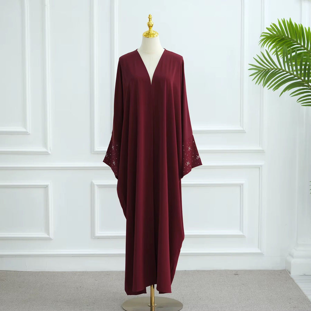 Women’s Bow Design Butterfly Open Abaya - 4 colors
