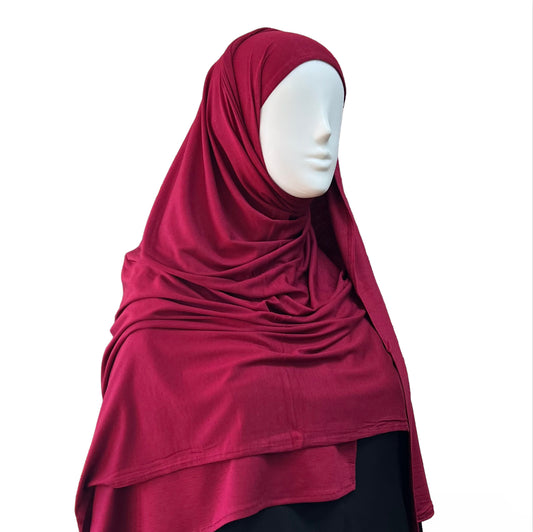 Large Jersey Hijab - Maroon
