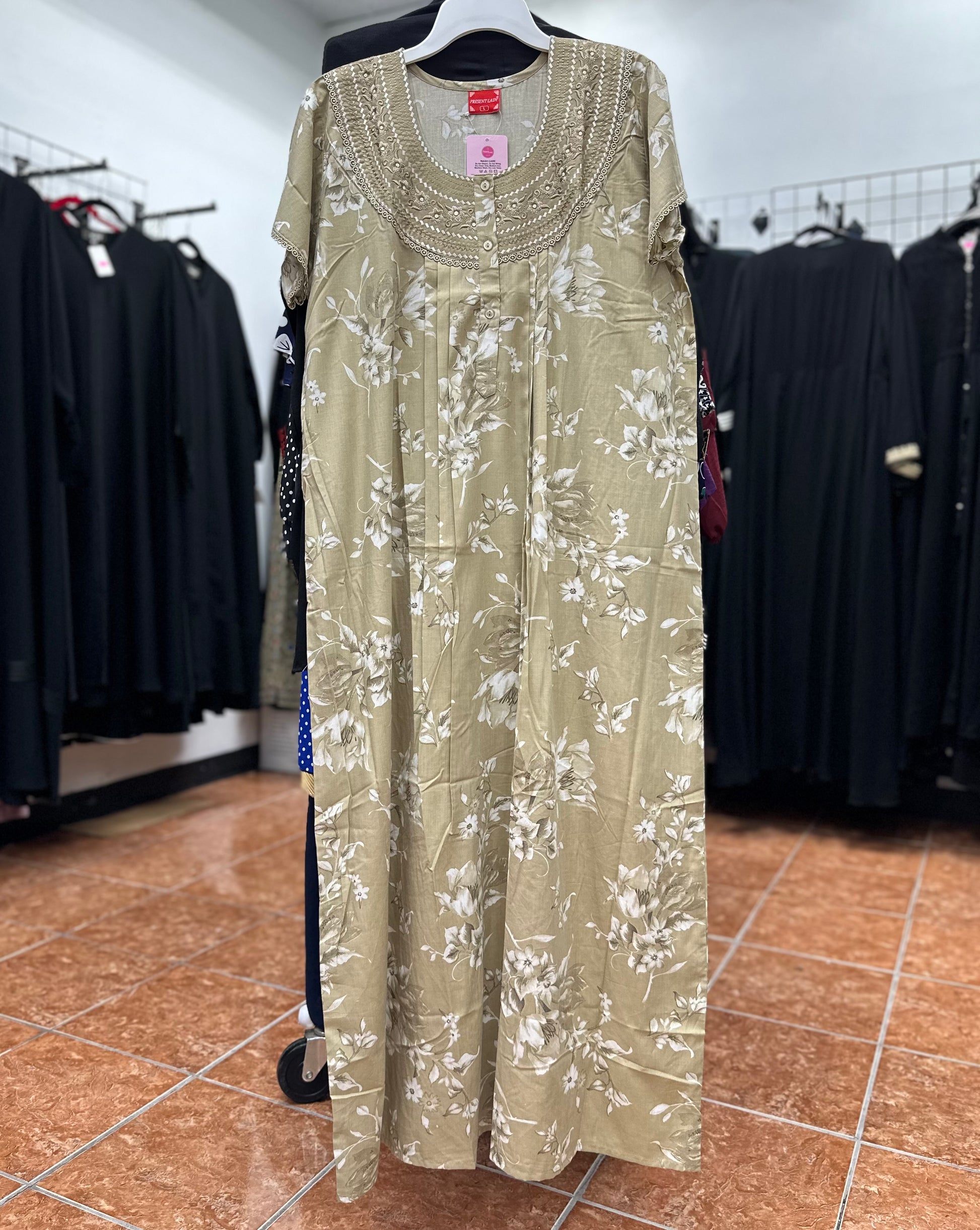 Ultra Soft Cotton Blend Short Sleeve Maxi Nightgown