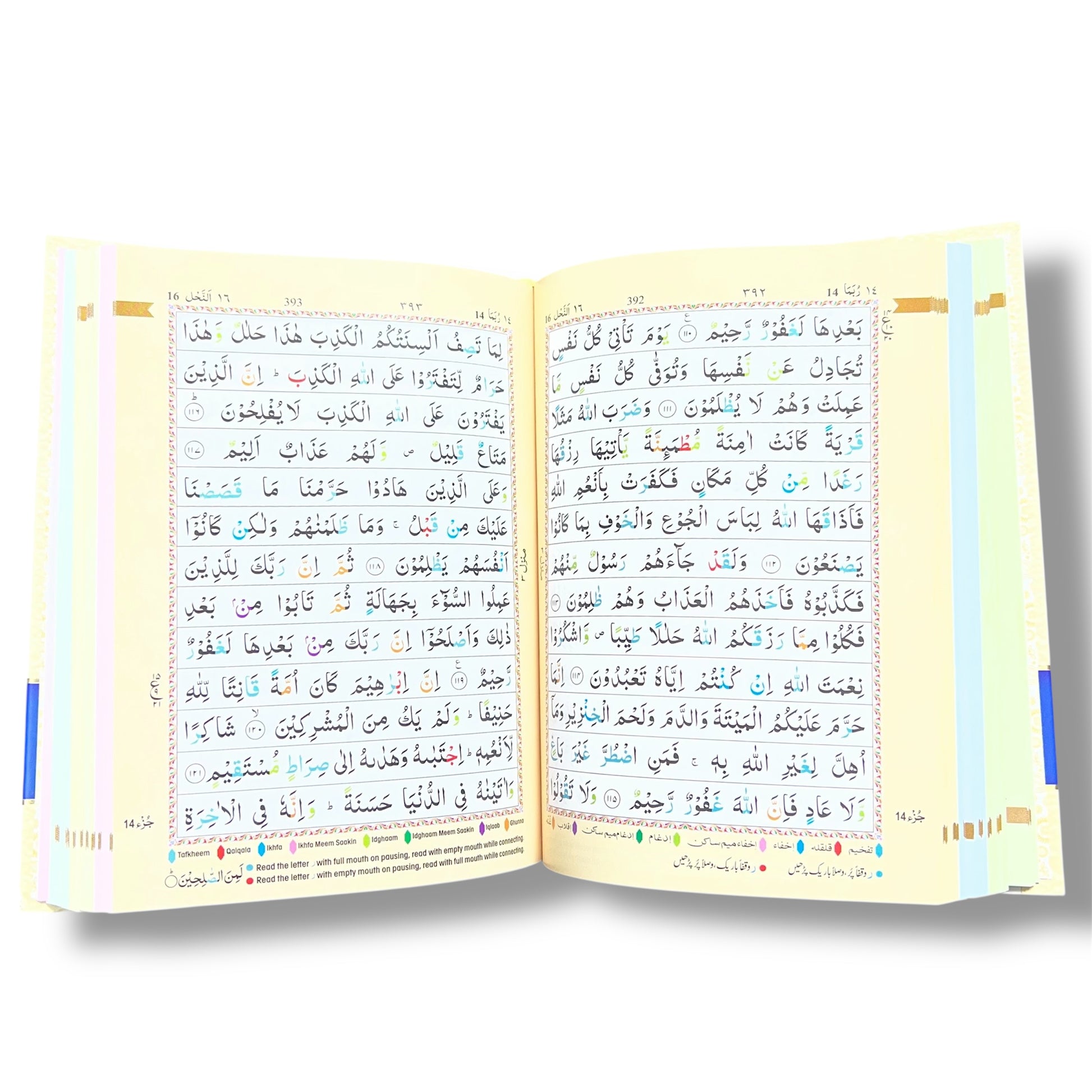 13 Line IndoPak Script Quran with Color Coded Tajweed & Storage Case – Standard