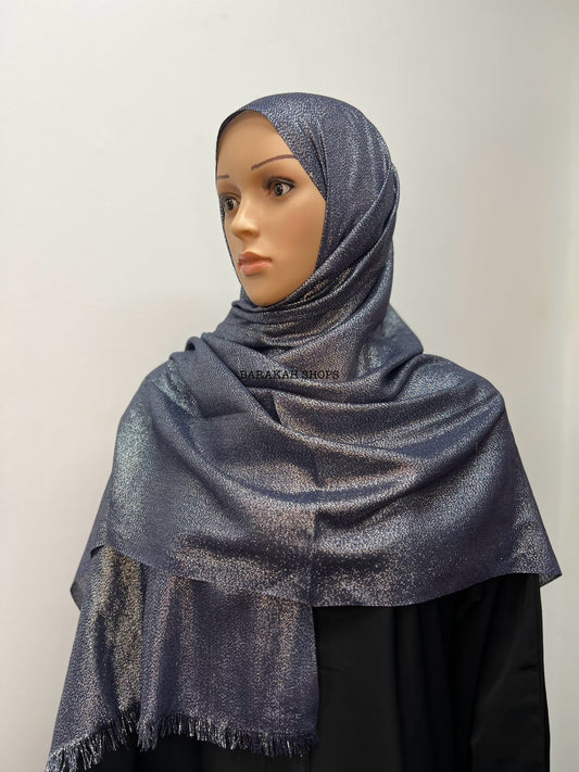 Shimmer Hijab - Navy Blue