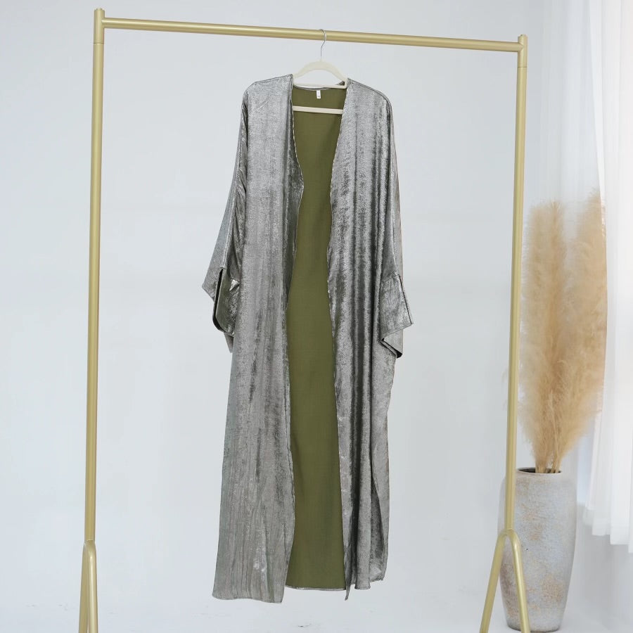 Metallic Open Abayas - 4 Colors
