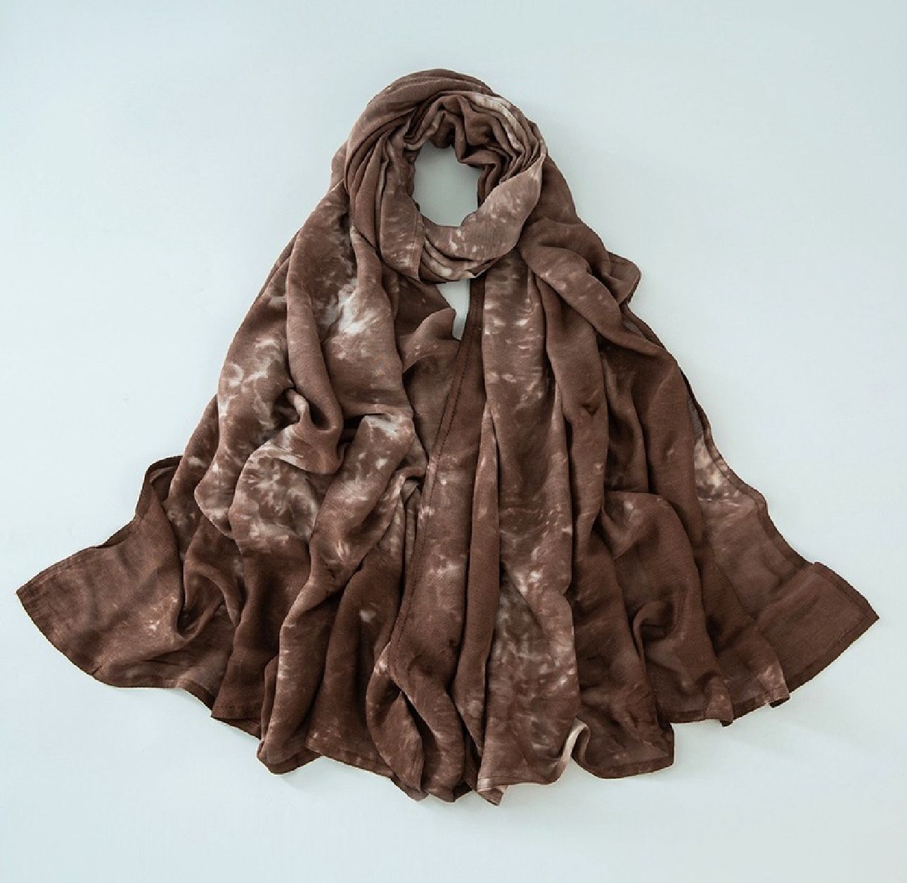 Tie Dye Printed Modal Hijab - Mocha