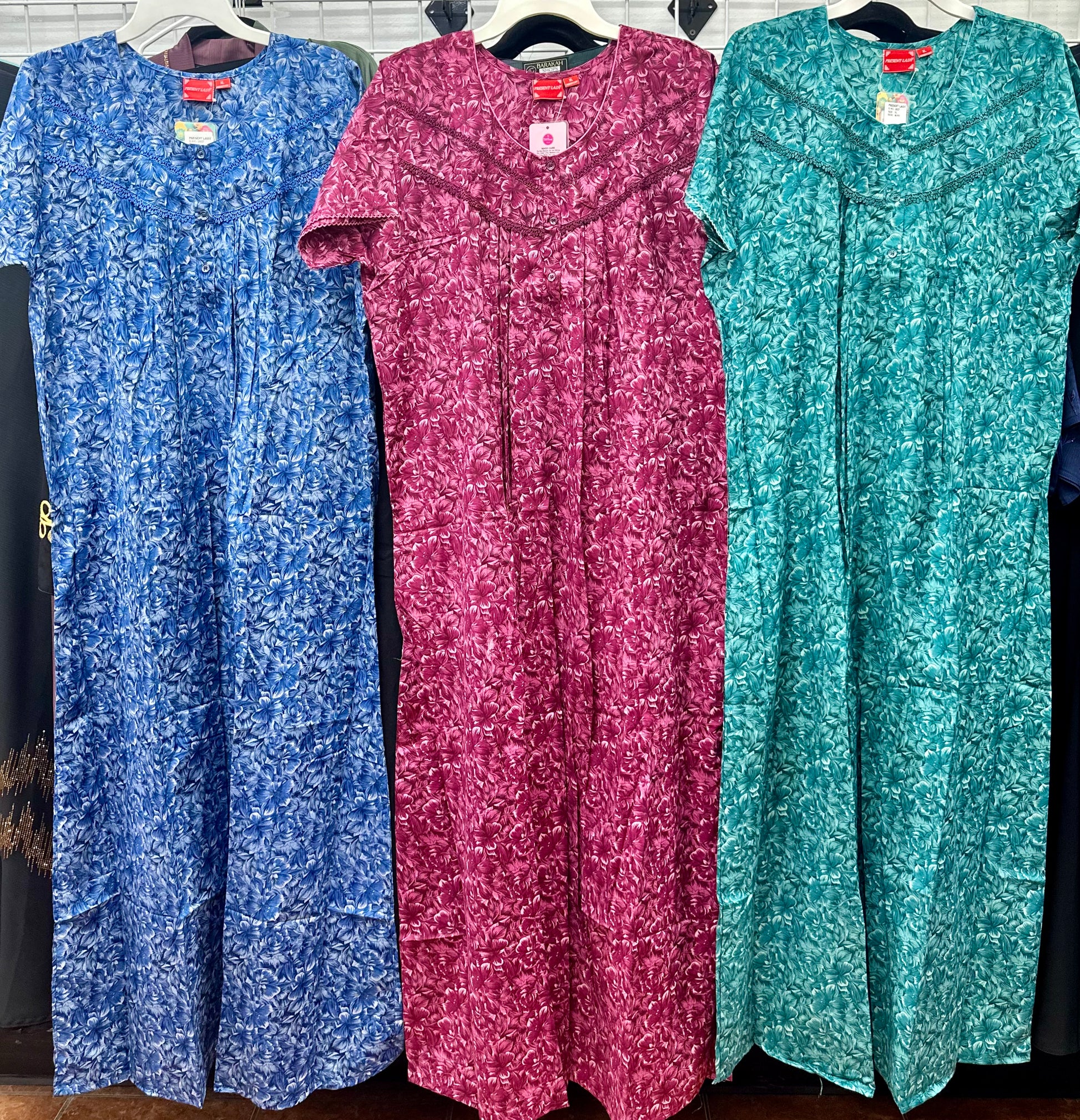 Cotton Blend Short Sleeve Maxi Nightgown