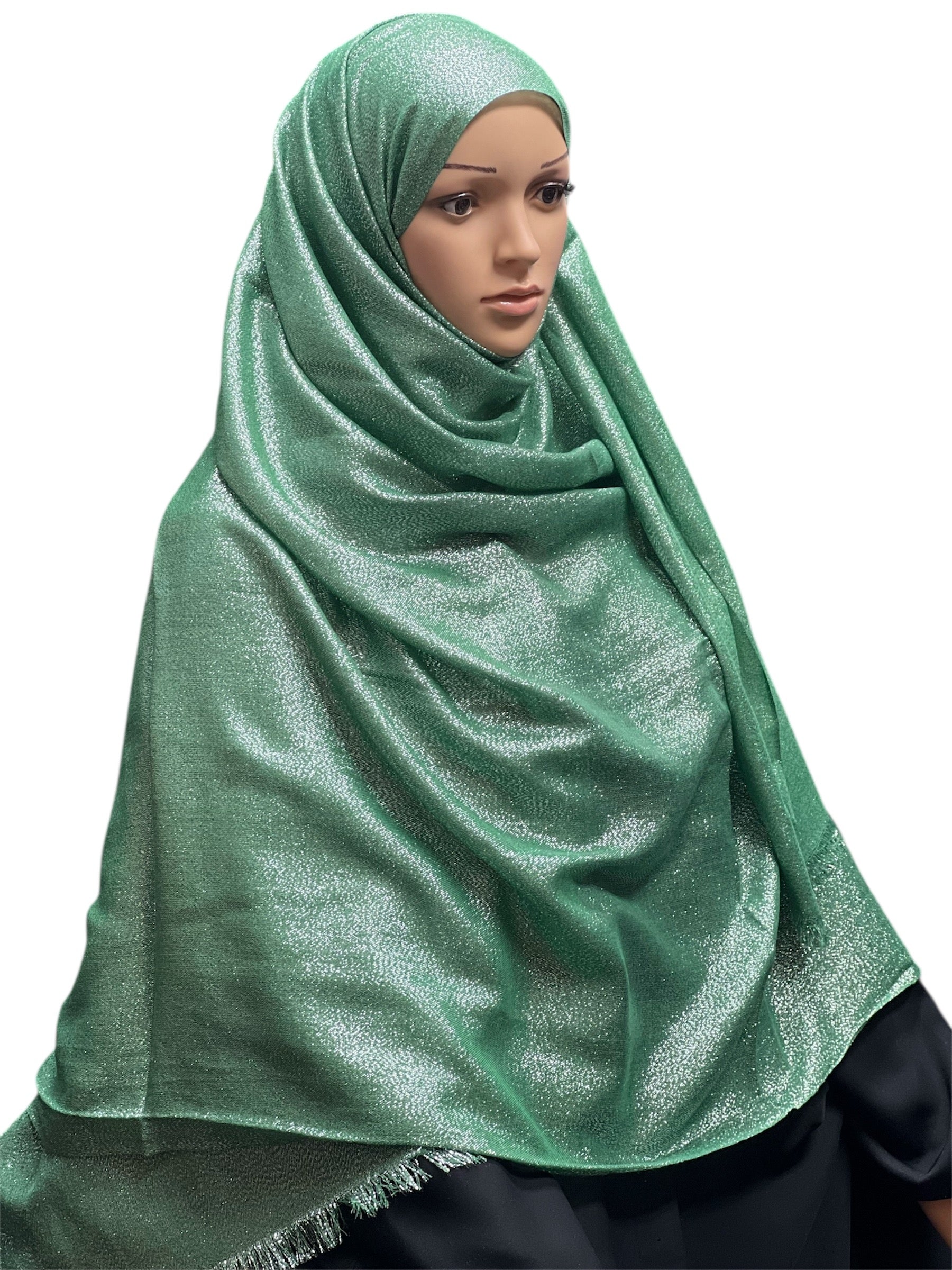 XL Shimmer Viscose Hijab - Green