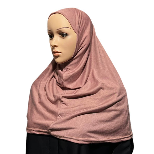 100% Cotton L Amira Hijab - Mauve
