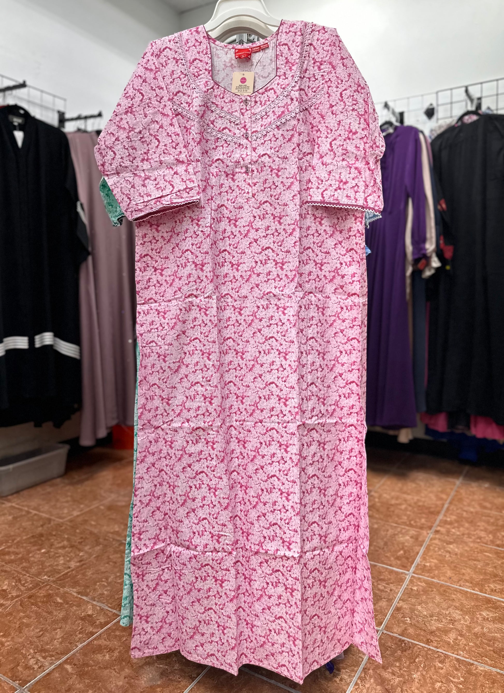 3/4 Sleeve 100% Cotton Maxi Nightgowns