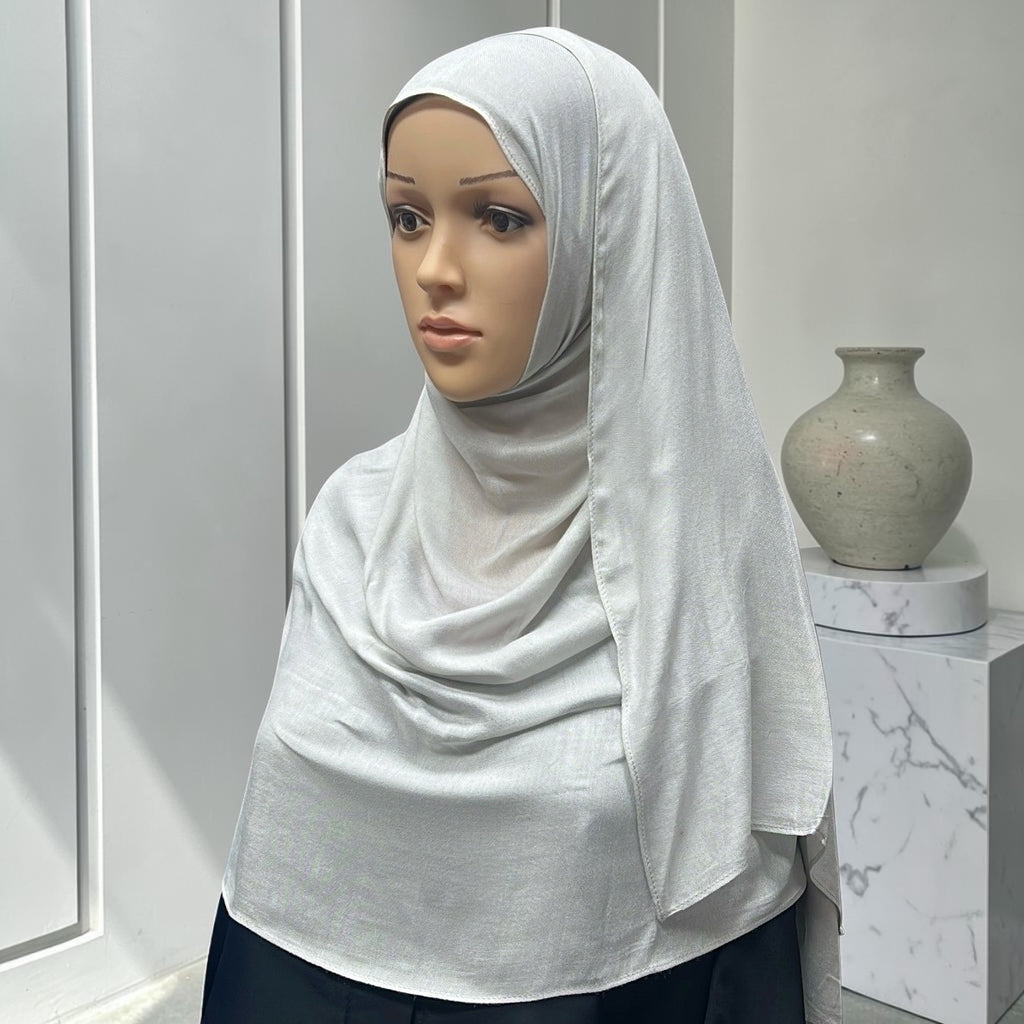 Silver Standard Modal Hijab – Soft Non-Slip Muslim Hijab Scarf | All-Day Comfort