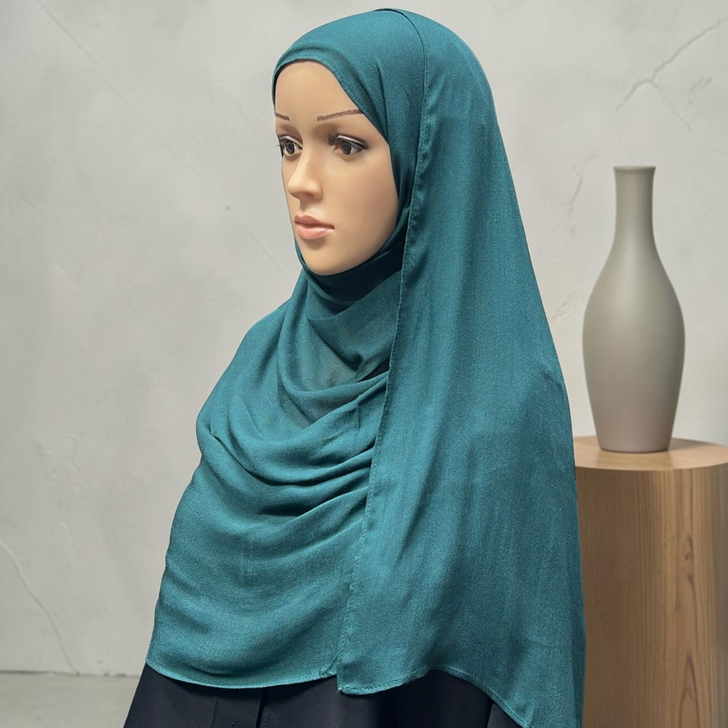 Sea Green Standard Modal Hijab – Soft Non-Slip Muslim Hijab Scarf | All-Day Comfort