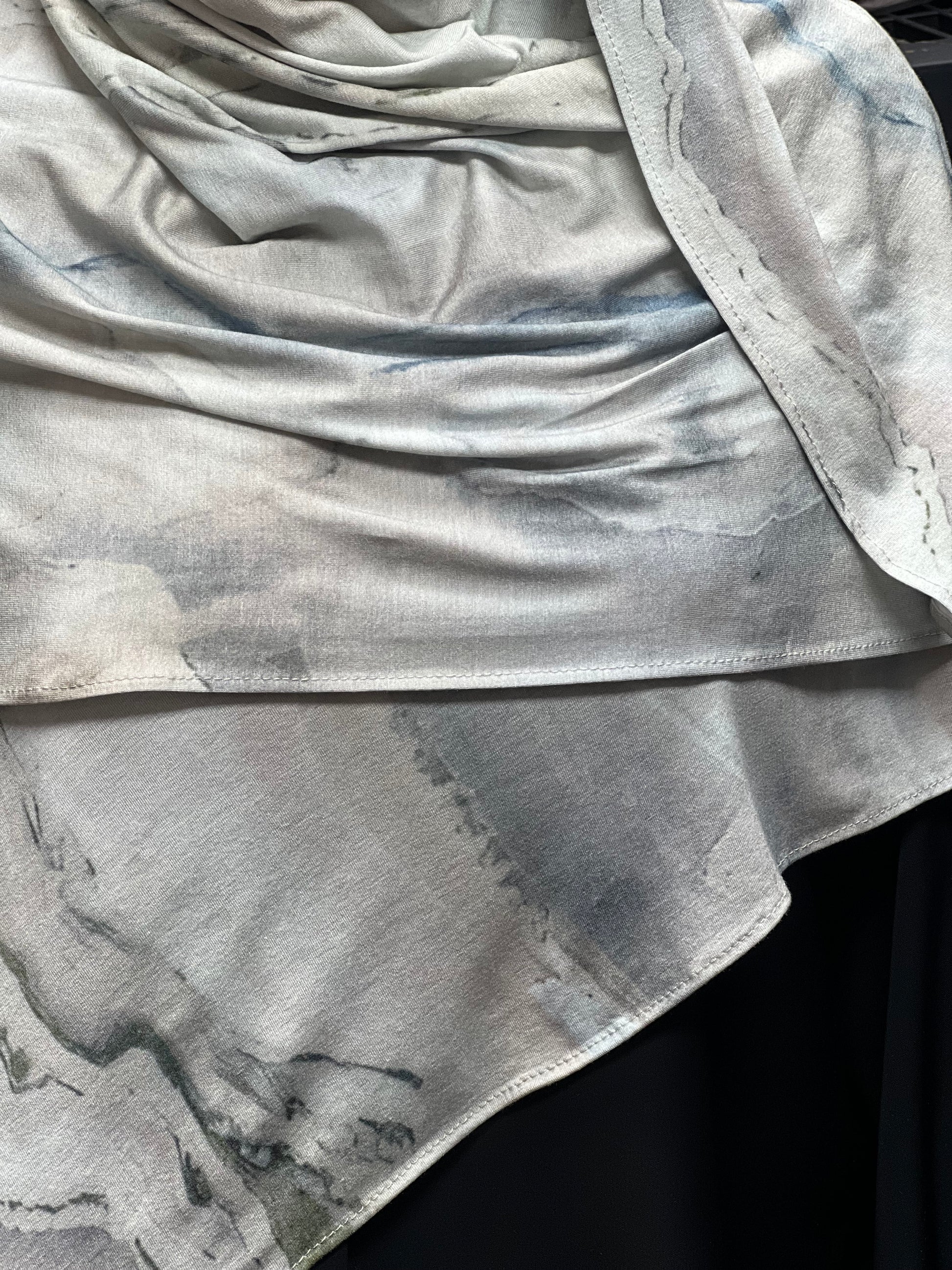 Printed Jersey Hijab - Marble