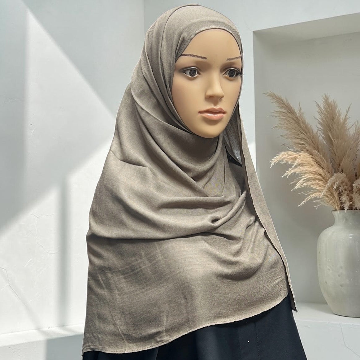 Mushroom Standard Modal Hijab – Soft Non-Slip Muslim Hijab Scarf | All-Day Comfort