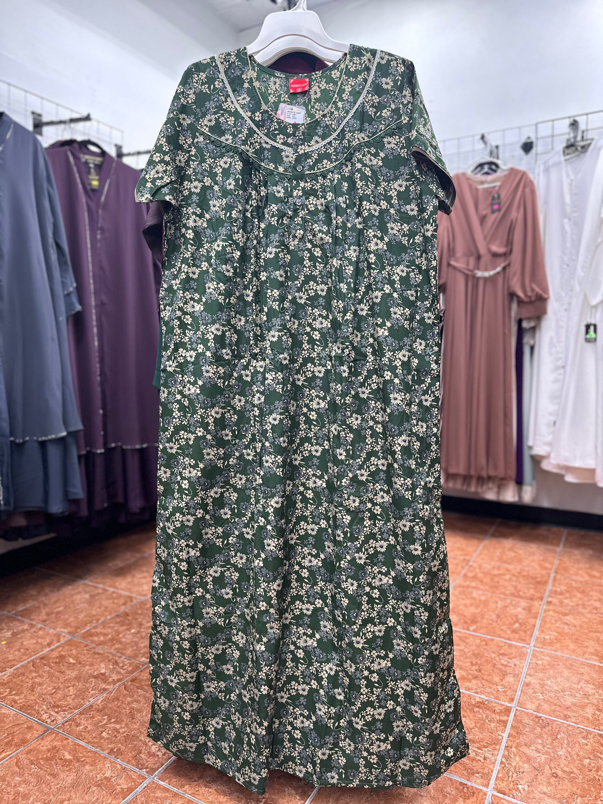 Cotton Blend Maxi Gown
