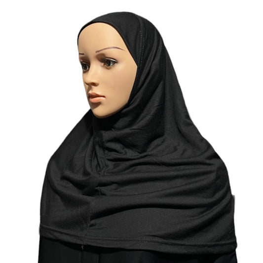 100% Cotton L Amira Hijab - Black