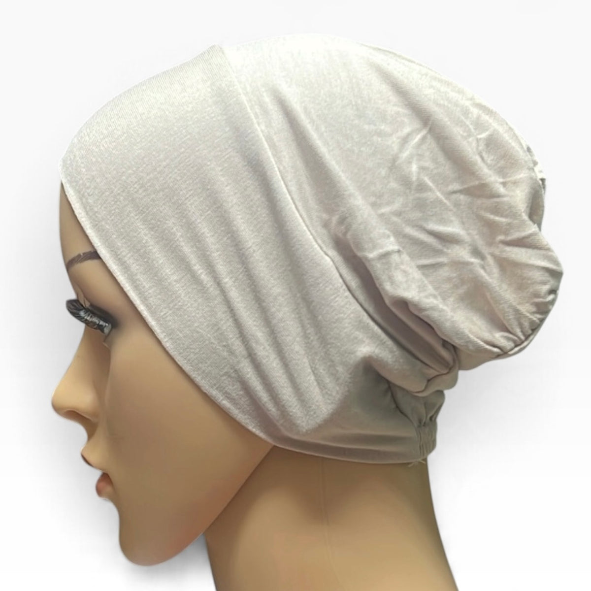 Tan Jersey Bonnet Hijab Undercap – Closed-Back Cooling Cap for Muslim Women | All-Day Hold