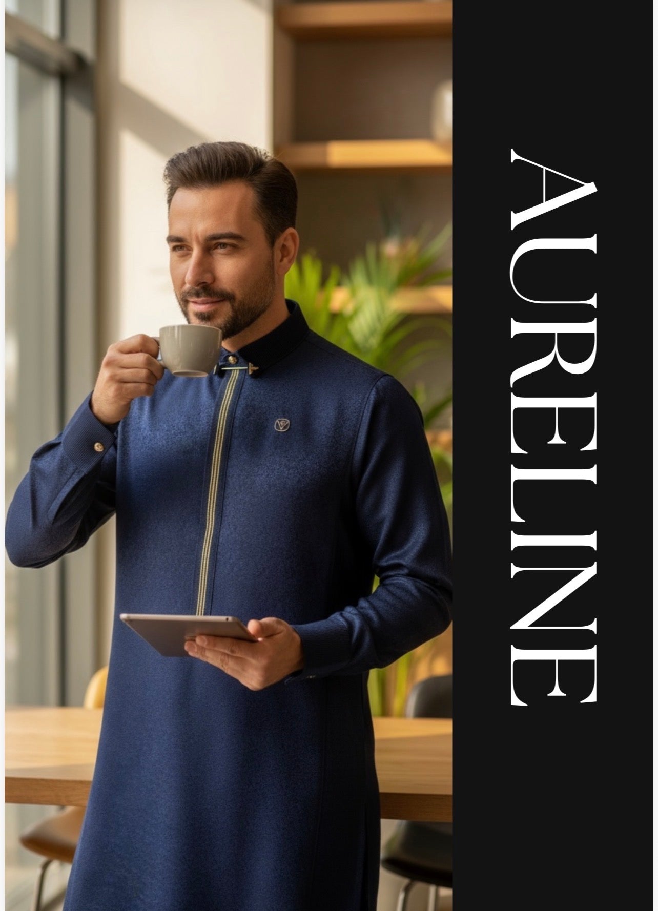 Mens Luxury Thobe AL AMEER - The Blue Statement