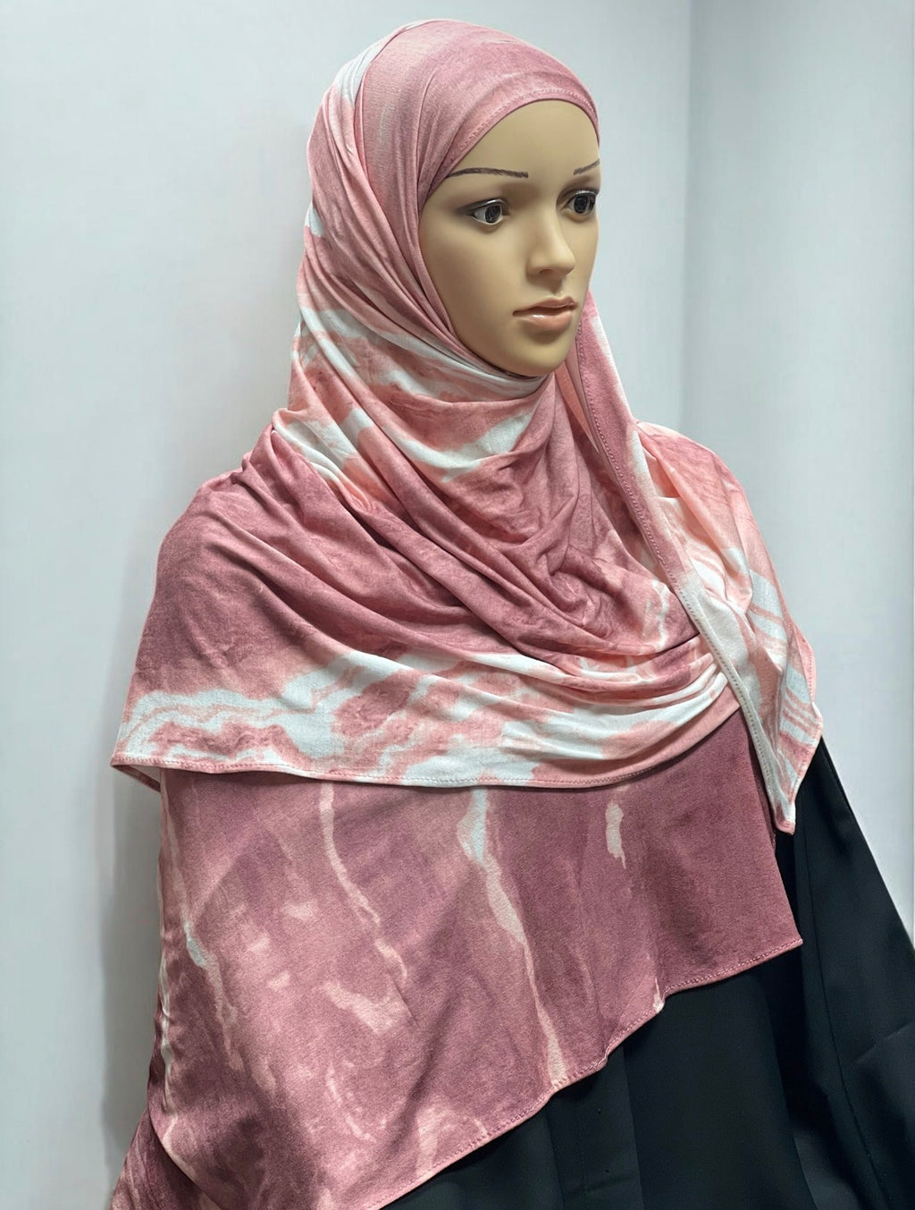Printed Jersey Hijab - Pink
