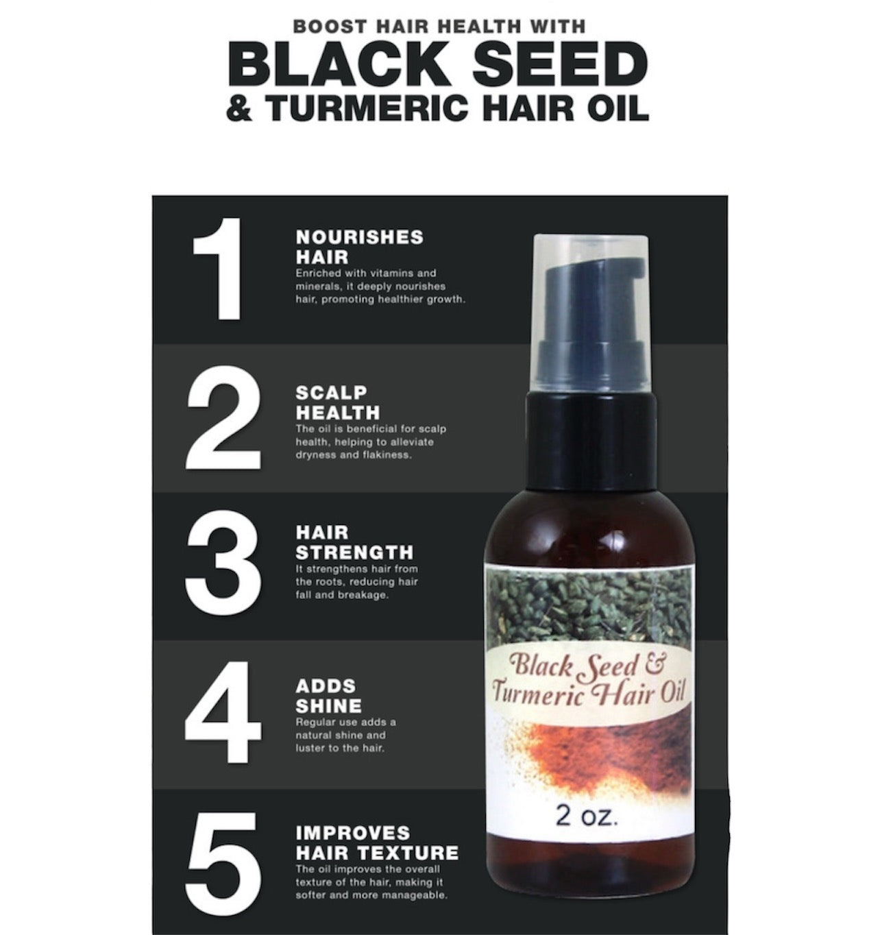 Clarifying Black Seed & Turmeric Hair Oil