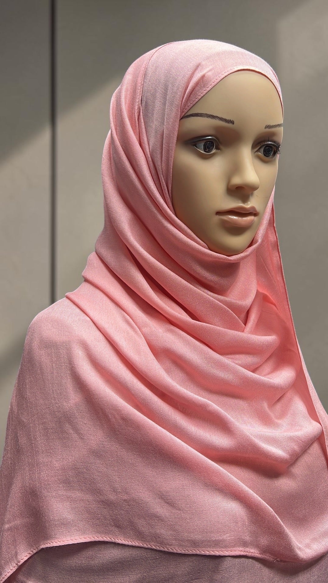 Strawberry Pink Standard Modal Hijab – Soft Non-Slip Muslim Hijab Scarf | All-Day Comfort