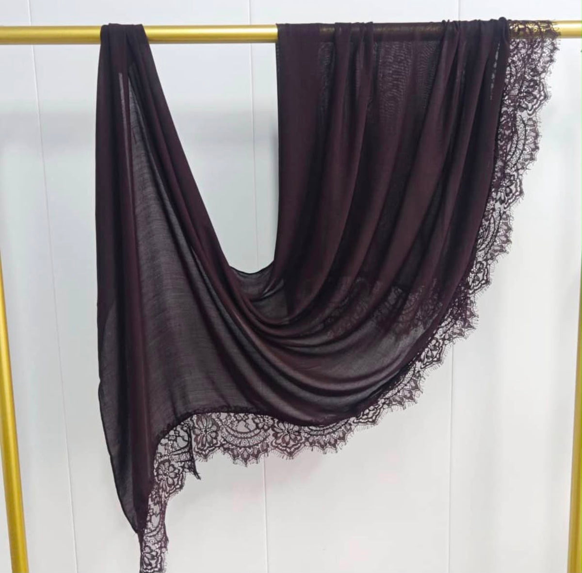 Lace Modal Hijab - Royal Purple
