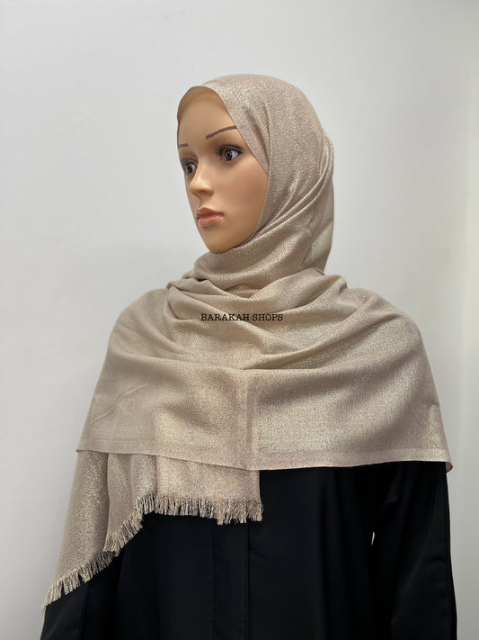 Shimmer Hijab - Taupe