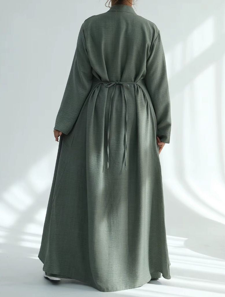 Women’s 2 Piece Button Up Abaya Set
