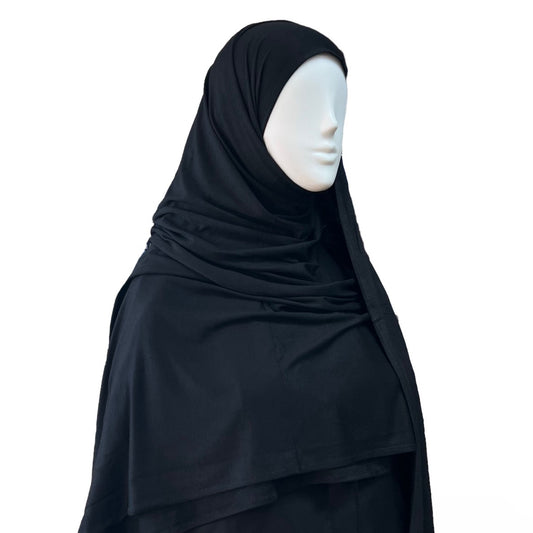 Large Jersey Hijab - Black