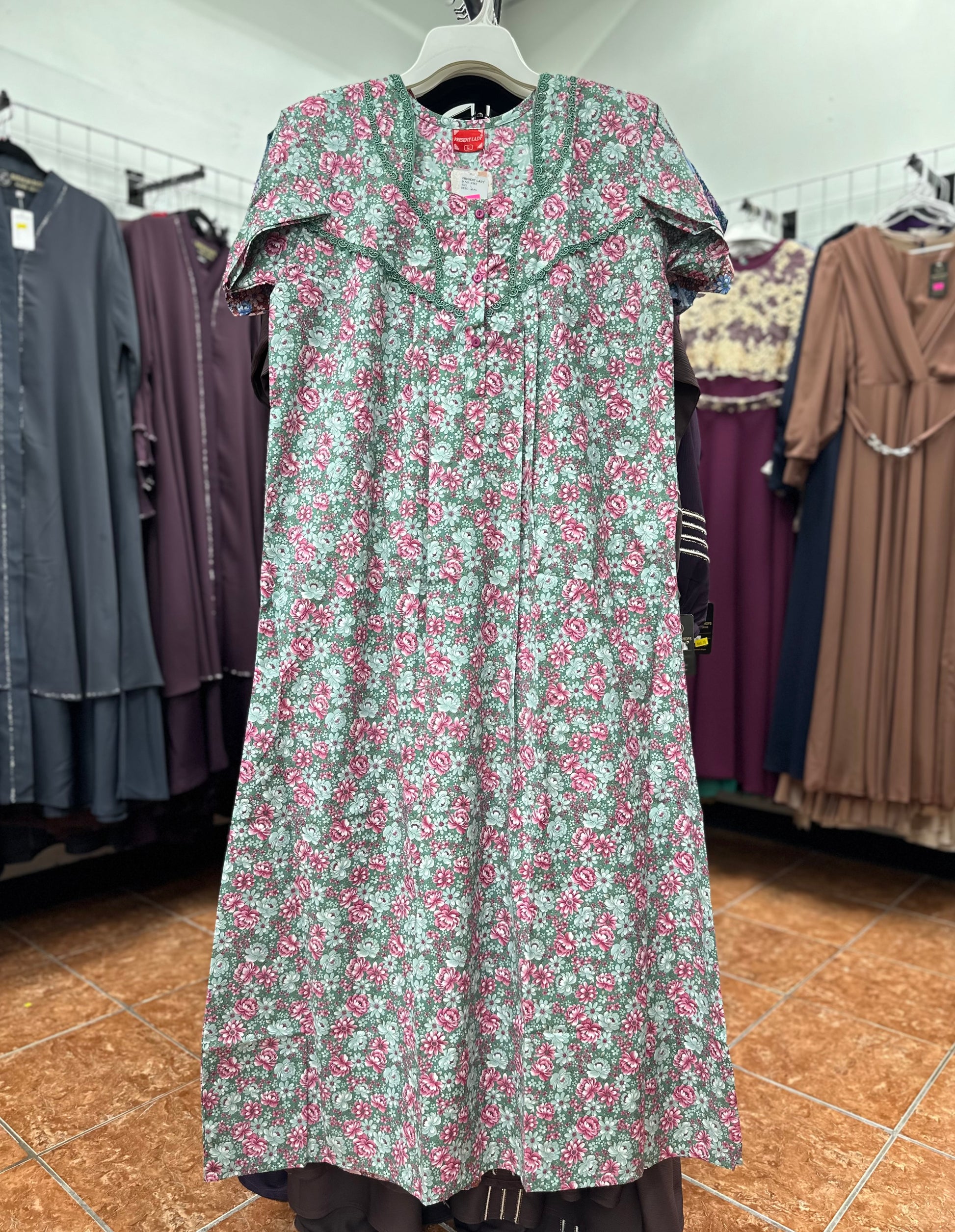Cotton Blend Maxi Gown