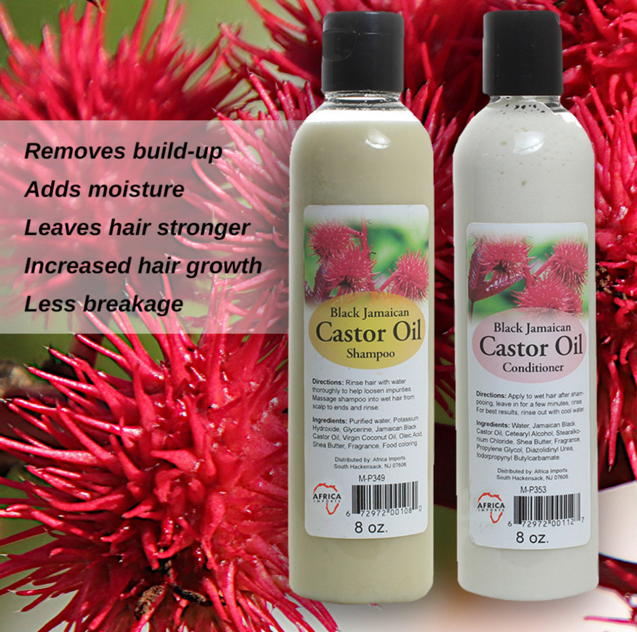 Black Jamaican Castor Oil Shampoo & Conditioner for Hair Growth & Scalp Health