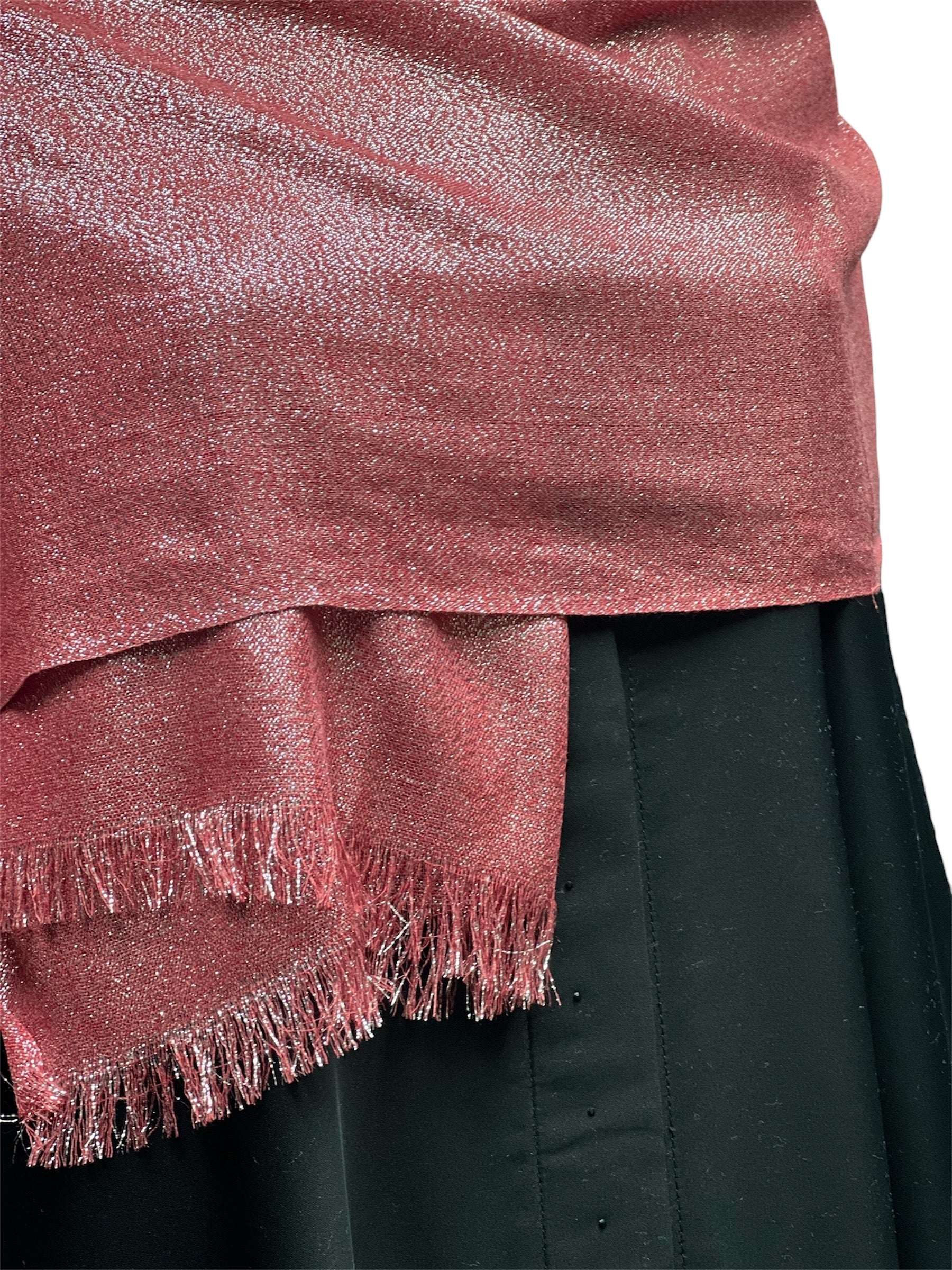 XL Shimmer Viscose Hijab - Red