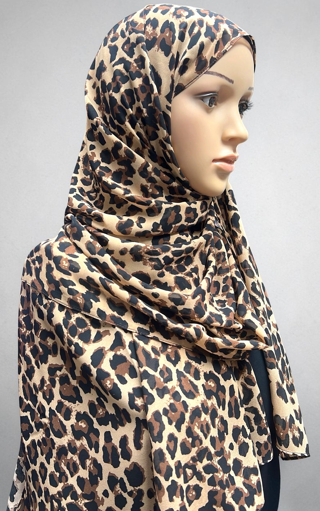 Printed Chiffon Hijab – Leopard | Lightweight Modest Hijab