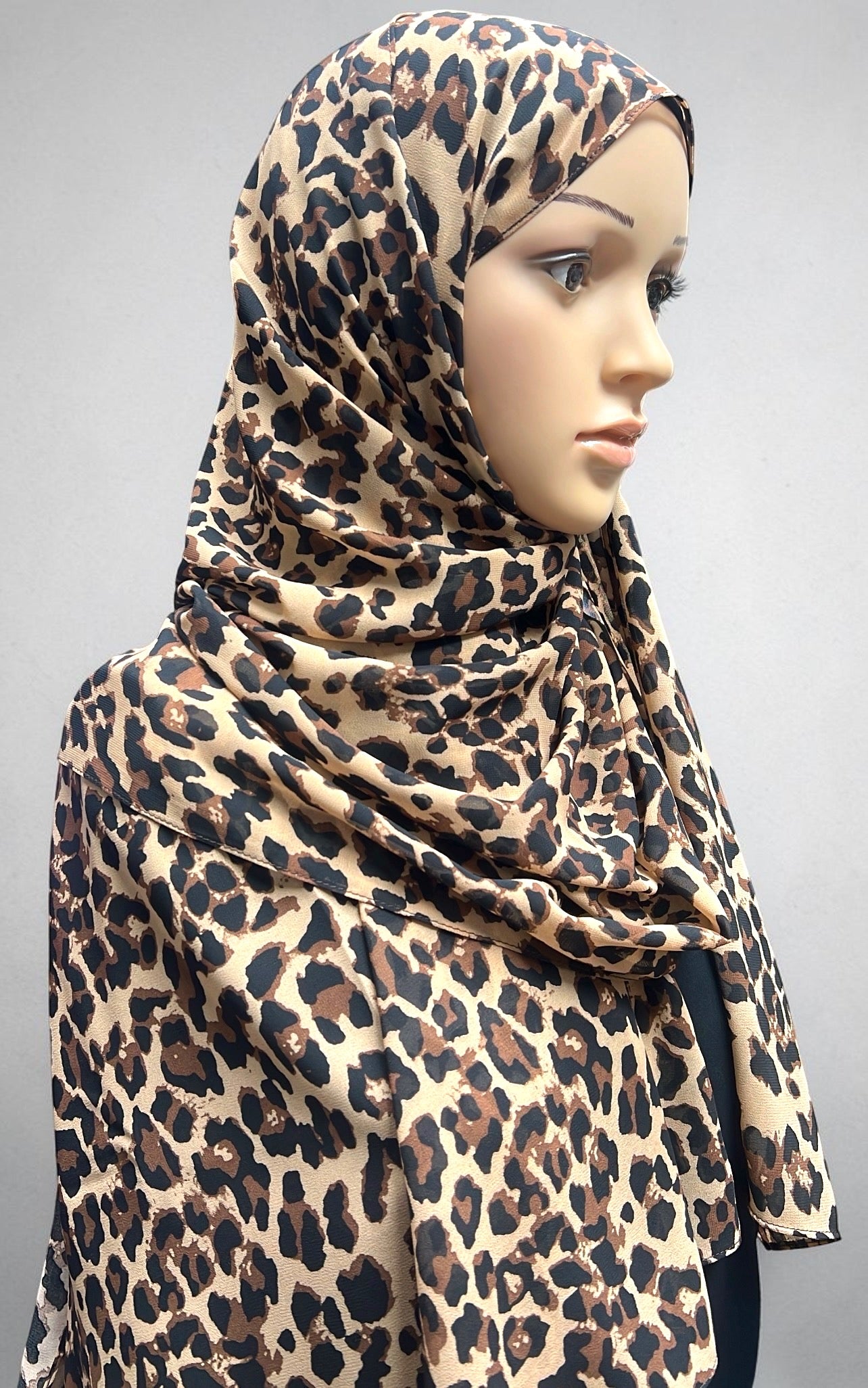 Printed Chiffon Hijab – Leopard | Lightweight Modest Hijab