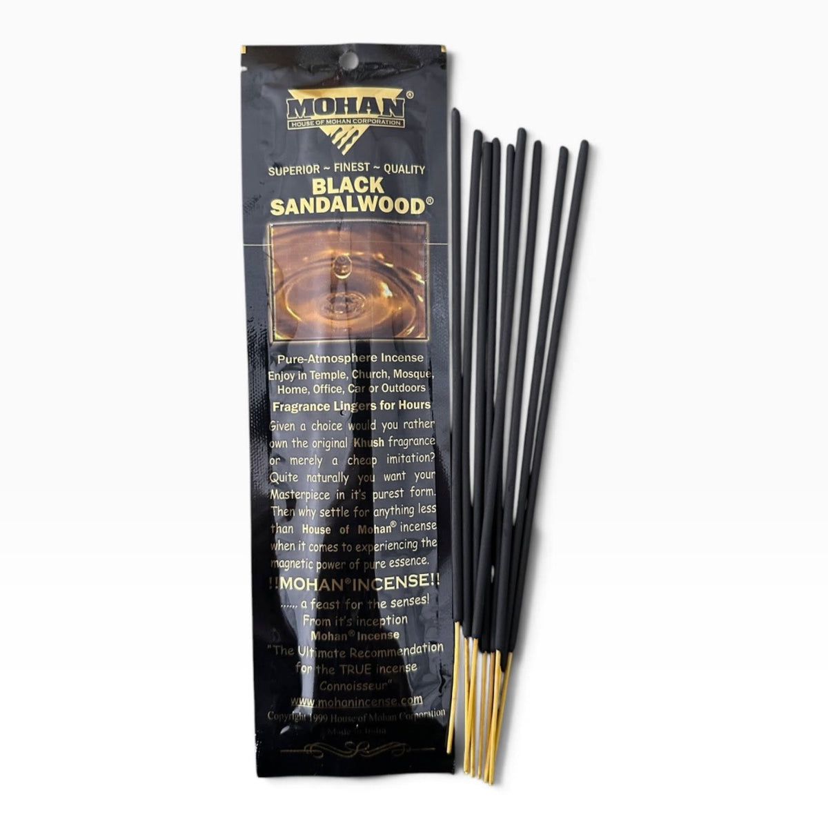 (3 PACK) House of Mohan - Black Sandalwood Incense Stick