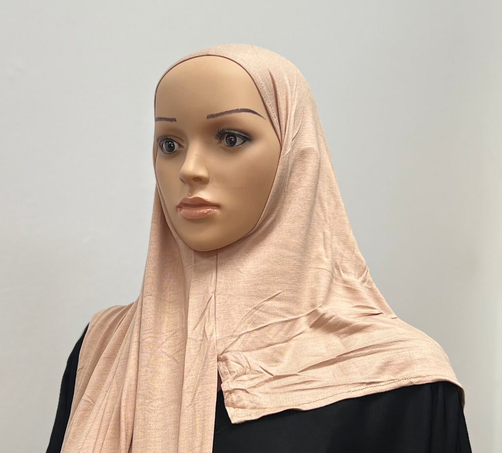 Large Instant Jersey Hijab - Beige