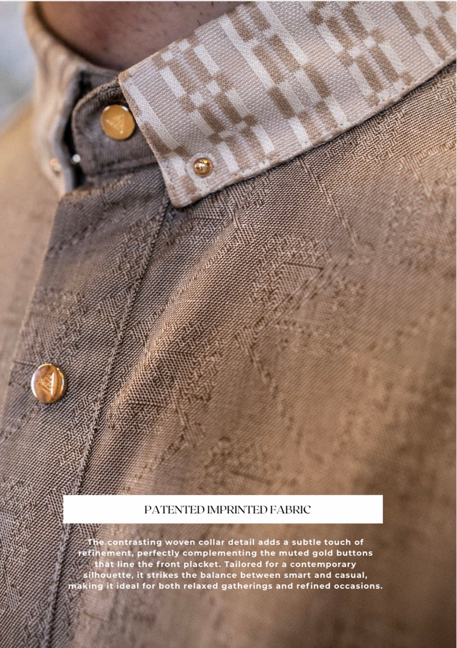 Mens Luxury Thobe AL AMEER - Sandstone Classic