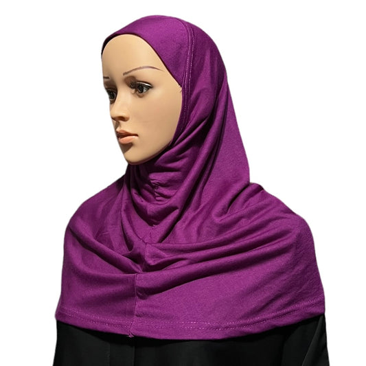 100% Cotton L Amira Hijab - Purple