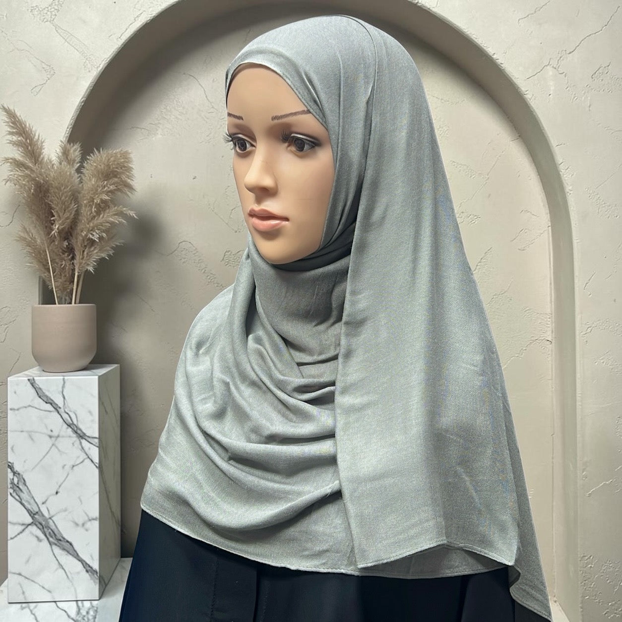Tea Green Standard Modal Hijab – Soft Non-Slip Muslim Hijab Scarf | All-Day Comfort